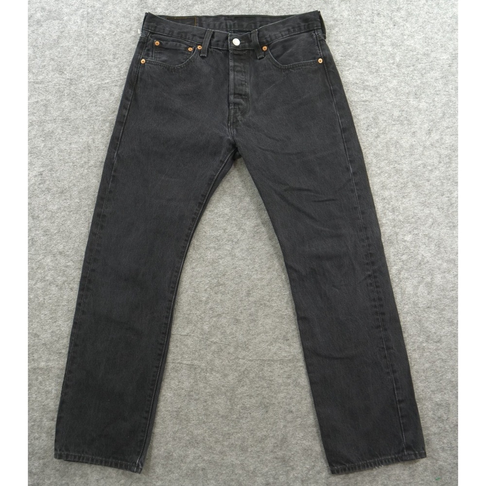 Levis 501 Originals Mens 32 Black Straight Leg Mid Rise Button Fly Egypt
